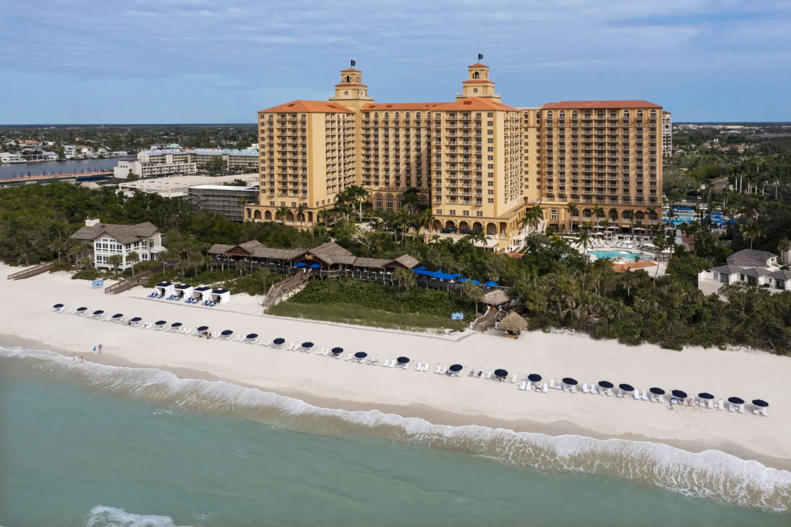 Aerial view of The Ritz-Carlton, Naples on the Gulf of Mexico