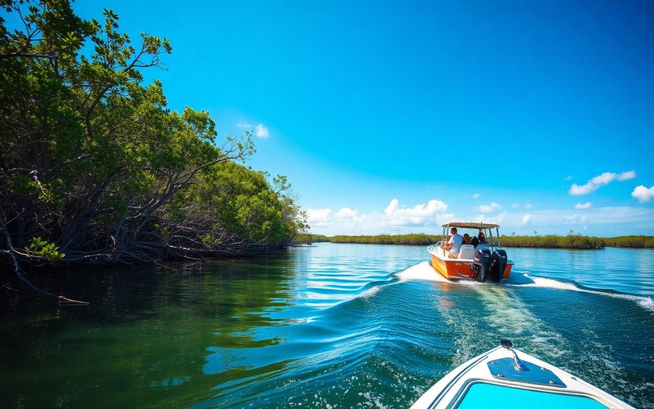 Boat insurance in Southwest Florida - boat cruising the Gulf waters off Bonita Springs and Naples