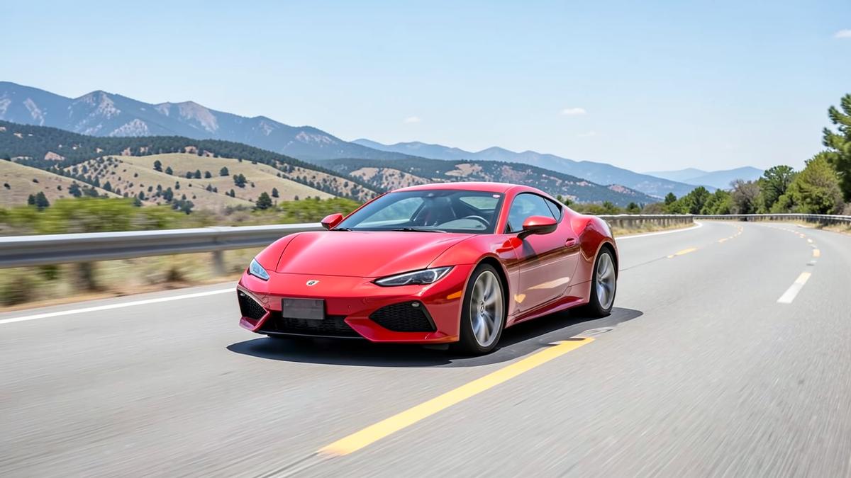 Red sports car on a highway illustrating Florida auto insurance coverage explained by Insurance Specialists of Southwest Florida