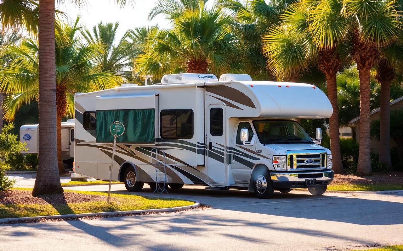 RV insurance in Southwest Florida - motorhome traveling near Bonita Springs Florida